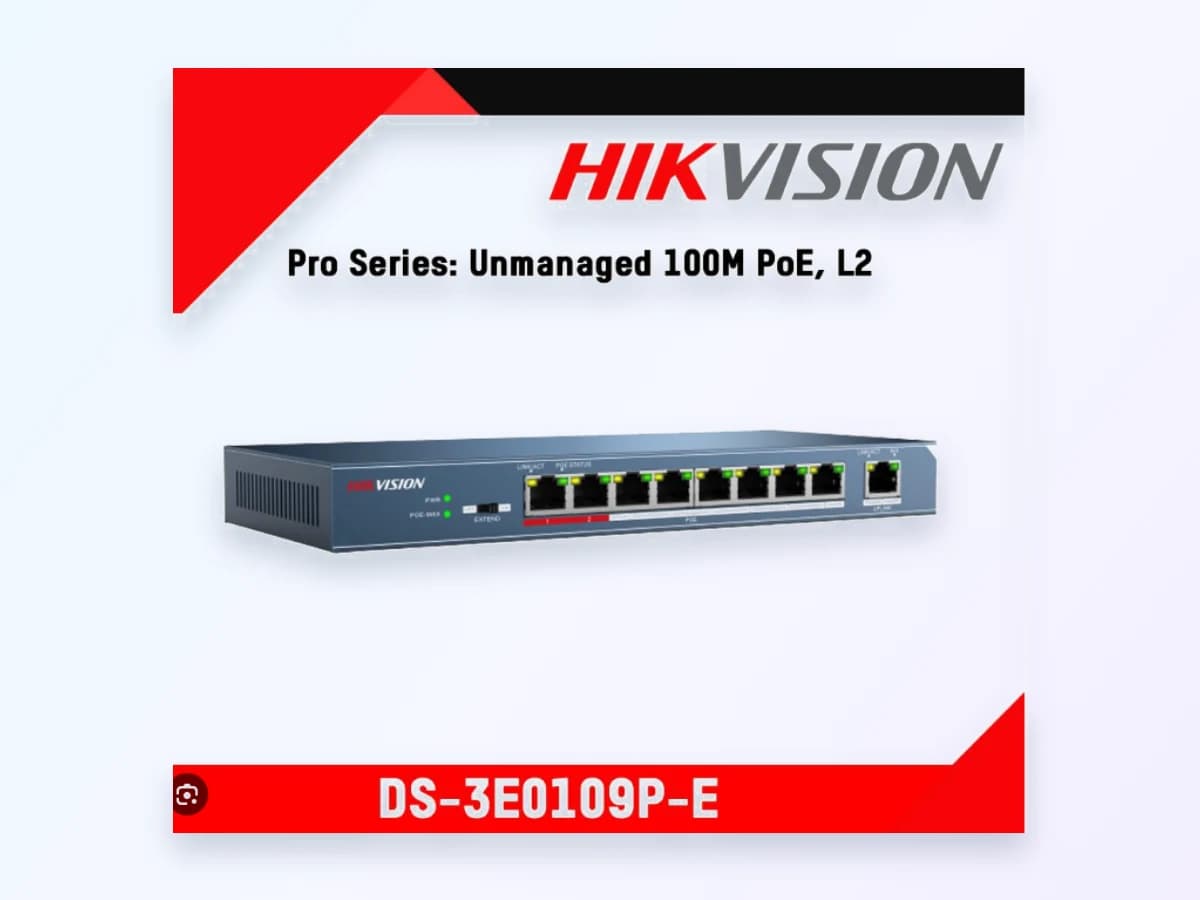 Hikvision DS-3E0109P-E/M(B) 8 ports Unmanaged PoE Switch