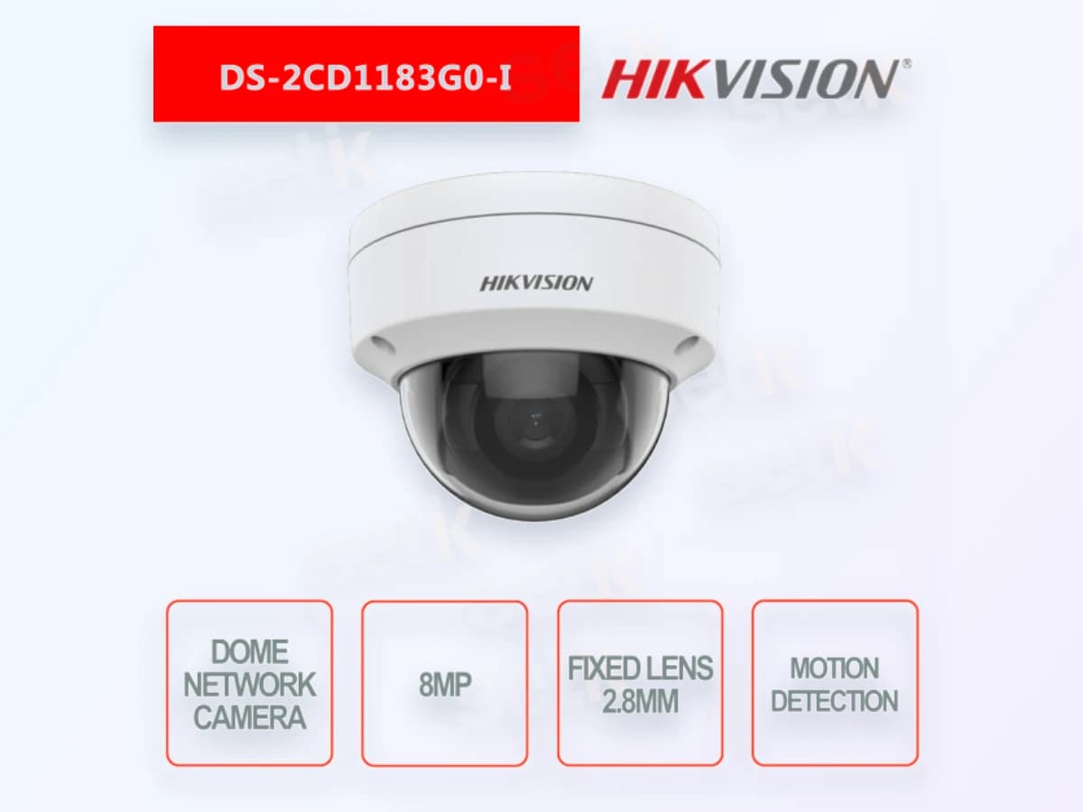 Hikvision 2.8mm IP67 IK10 PoE 4K Motion Detection Dome Network Camera
